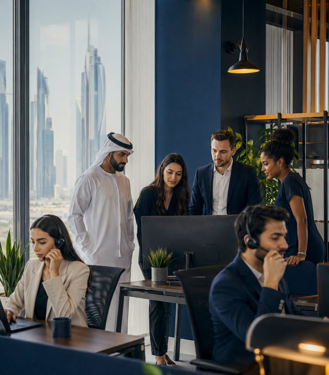 The Ambizent consulting team at work in their Dubai office
